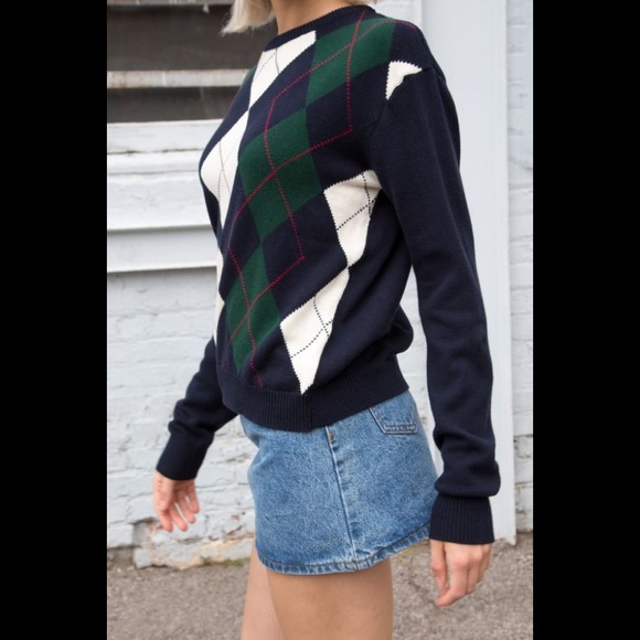 Brandy Melville Green Argyle Bernadette 